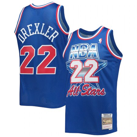 Men's Western Conference #22 Clyde Drexler Royal Hardwood Classics 1992 NBA All-Star Game Swingman Jersey